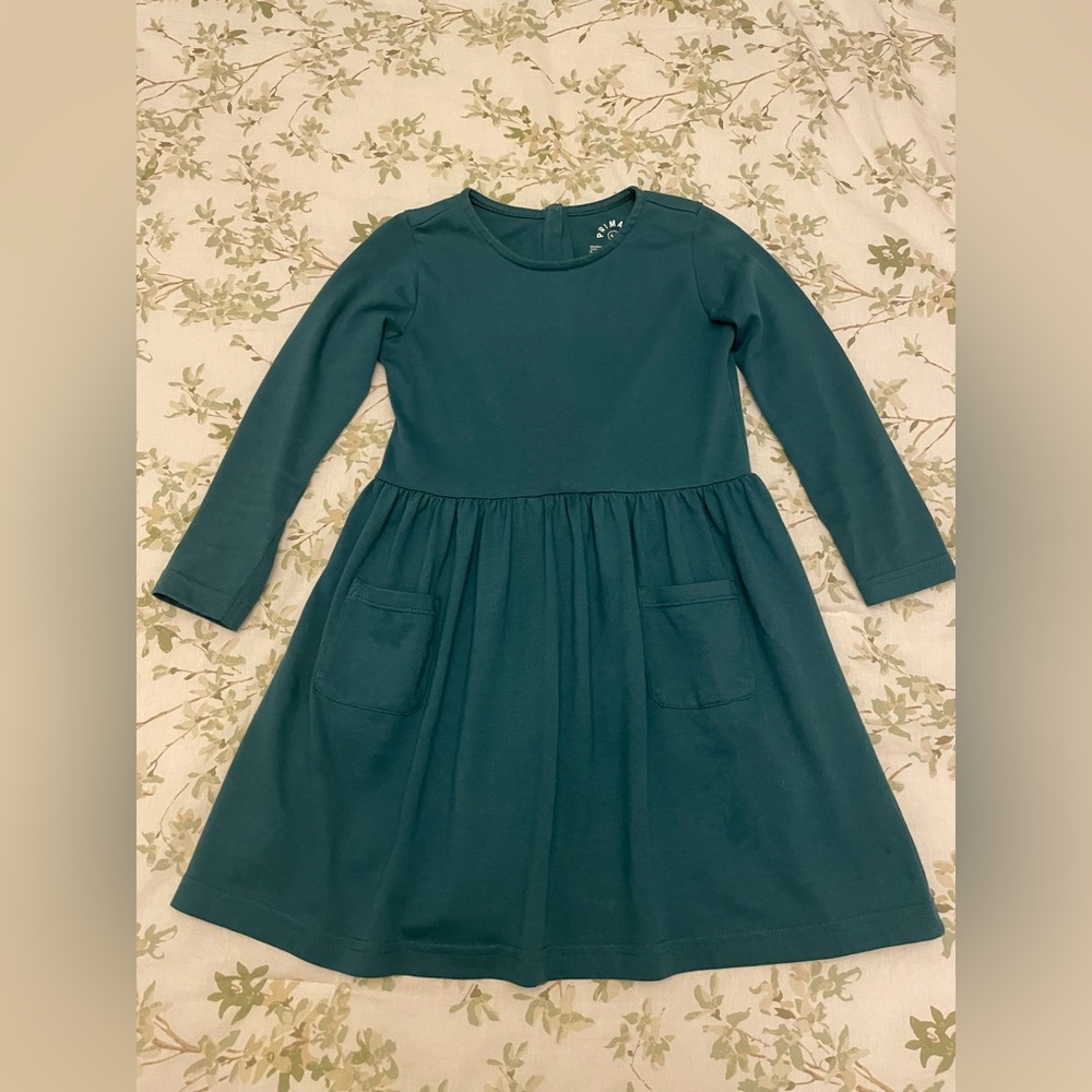 Girl’s Primary Long Sleeve Pocket Dress, 4-5T